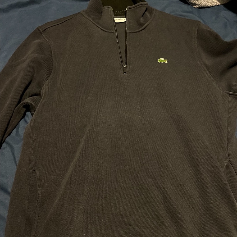 Mens Lacoste quarter zip sweatshirt